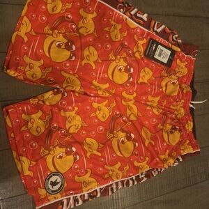 Xl Flow Society Red Cartoon Fish Swim Shorts